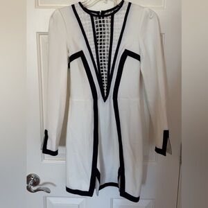 Finders Keepers White Dress with Black Details